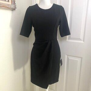 Lulus Westwood Black Half Sleeve Sheath Dress Size Small NWT Business Dress